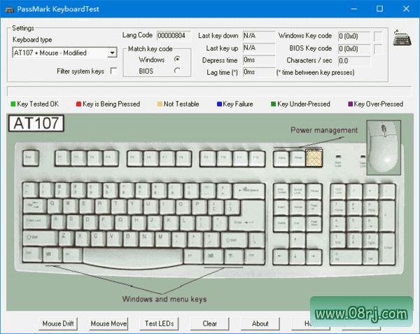 KeyboardTest(测试键盘软件) v3.2 Build 1002 便携版