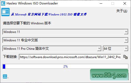 Hasleo Windows ISO Downloader软件界面