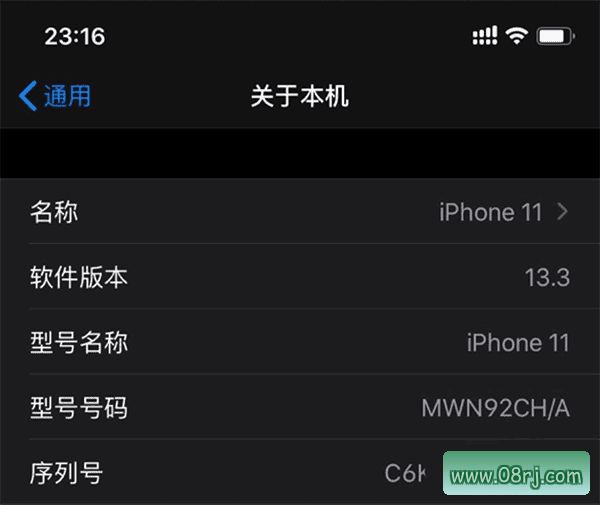 iPhone 关于本机