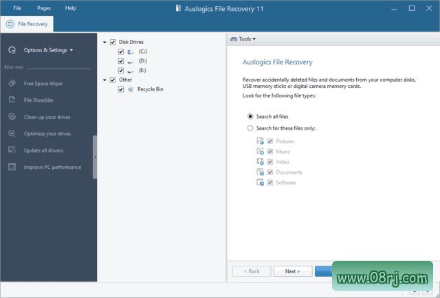 Auslogics File Recovery(恢复丢失文件) v11.0.0.7 便携版