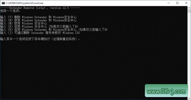 DefenderRemover(删除禁用Windows安全中心) v12.5.1