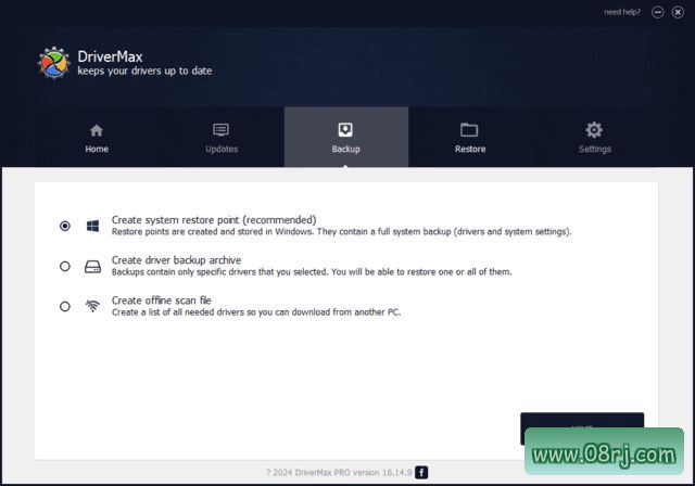 DriverMax(驱动程序升级备份工具) v16.14.0.9 便携版