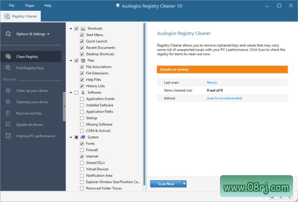 Auslogics Registry Cleaner(注册表清理工具) v10.0.0.5 便携版