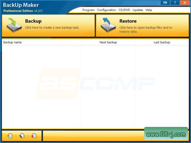 ASCOMP BackUp Maker(强大备份软件) Pro v8.307 便携版